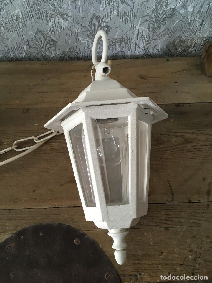 Vintage: FAROL BLANCO PARA COLGAR CON CADENA - Foto 3