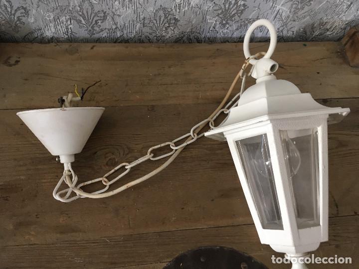 Vintage: FAROL BLANCO PARA COLGAR CON CADENA - Foto 4
