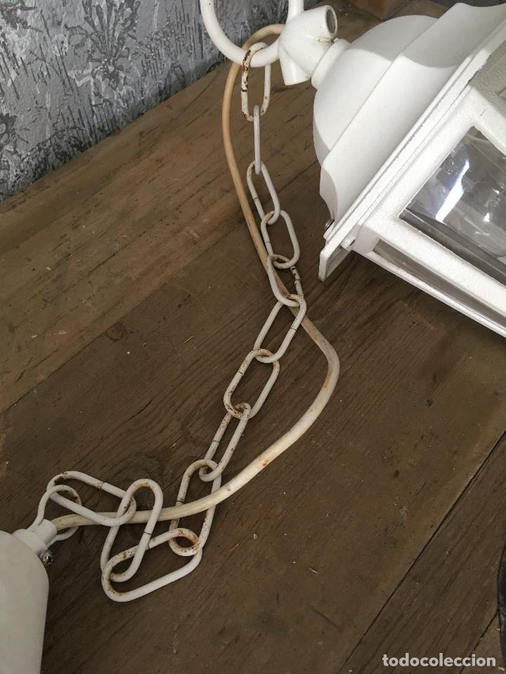 Vintage: FAROL BLANCO PARA COLGAR CON CADENA - Foto 6