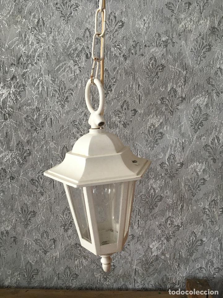 Vintage: FAROL BLANCO PARA COLGAR CON CADENA - Foto 7