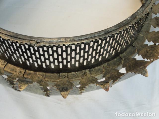 Vintage: L&Aacute;MPARA APLIQUE SOL HOJAS DE HIERRO. - Foto 5
