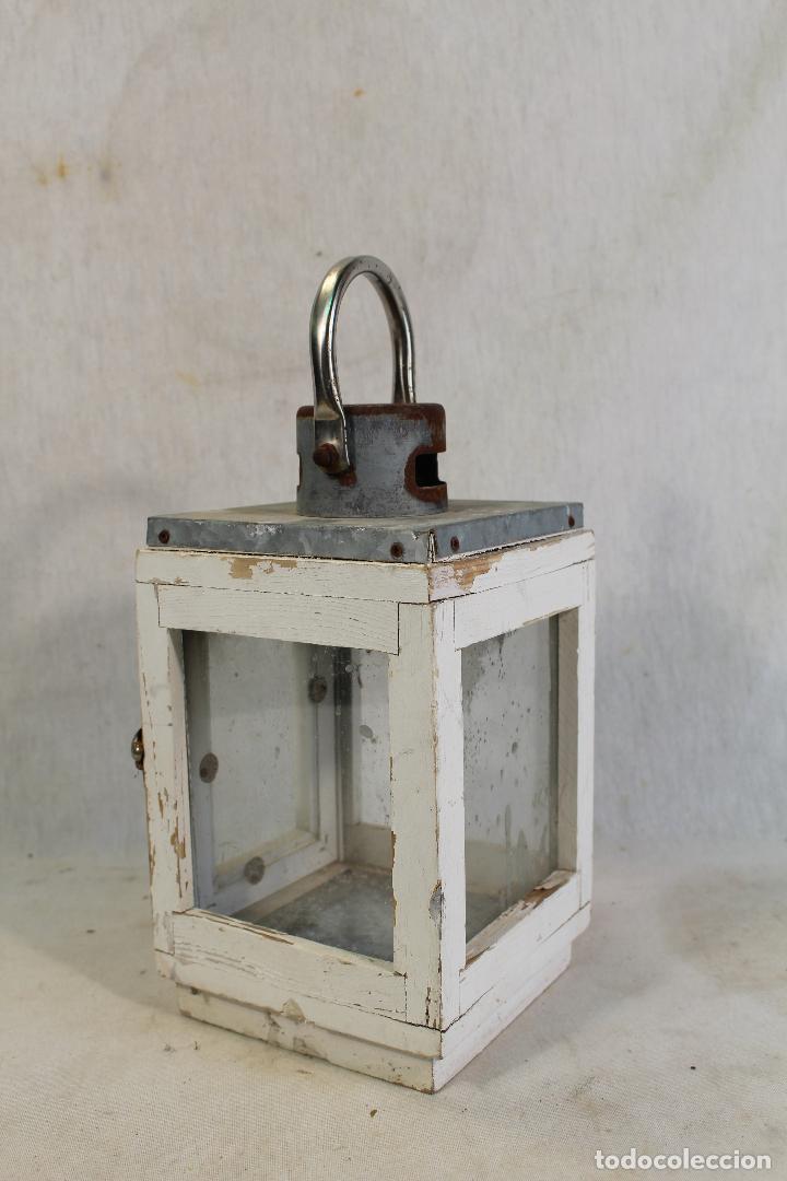 Vintage: farol en metal y madera - Foto 5
