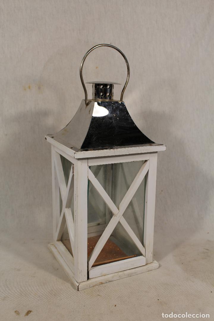 Vintage: farol en madera y metal - Foto 2