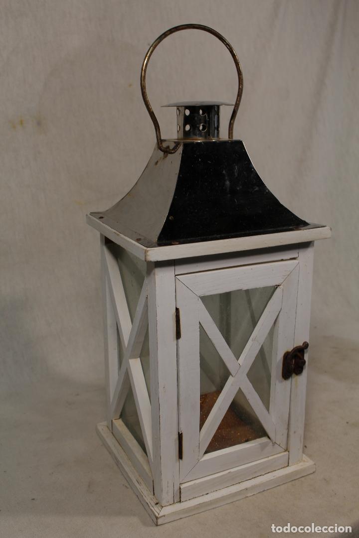 Vintage: farol en madera y metal - Foto 3