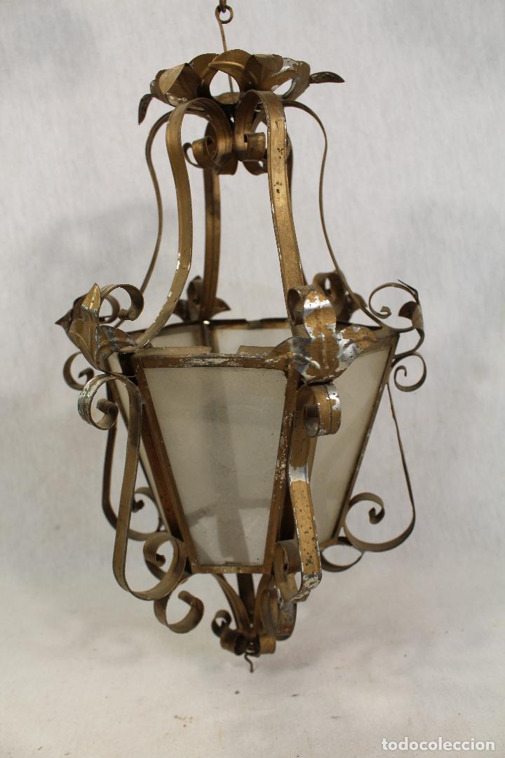 Vintage: farol de techo en metal - Foto 1