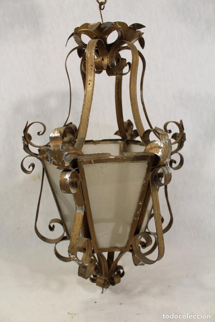 Vintage: farol de techo en metal - Foto 4