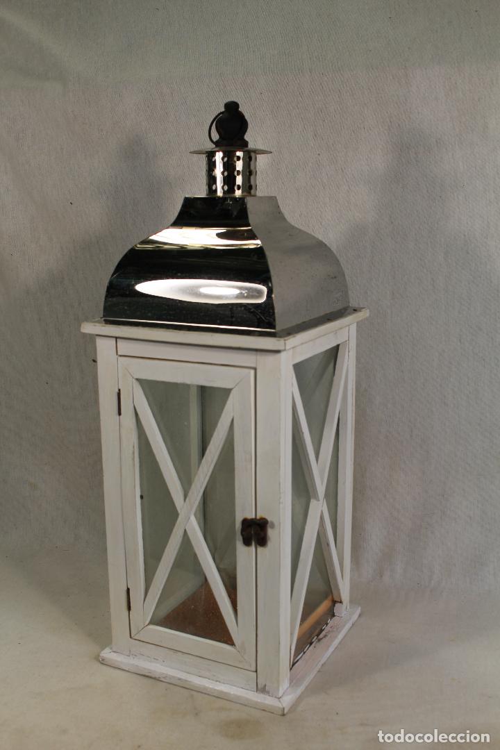 Vintage: farol en madera y metal - Foto 2
