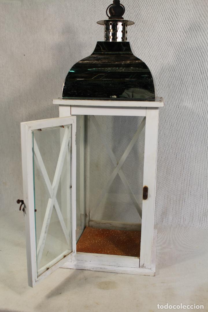 Vintage: farol en madera y metal - Foto 3