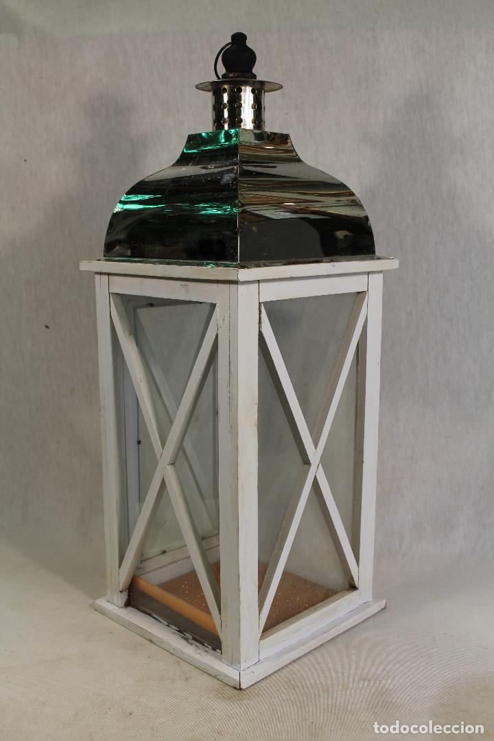 Vintage: farol en madera y metal - Foto 4