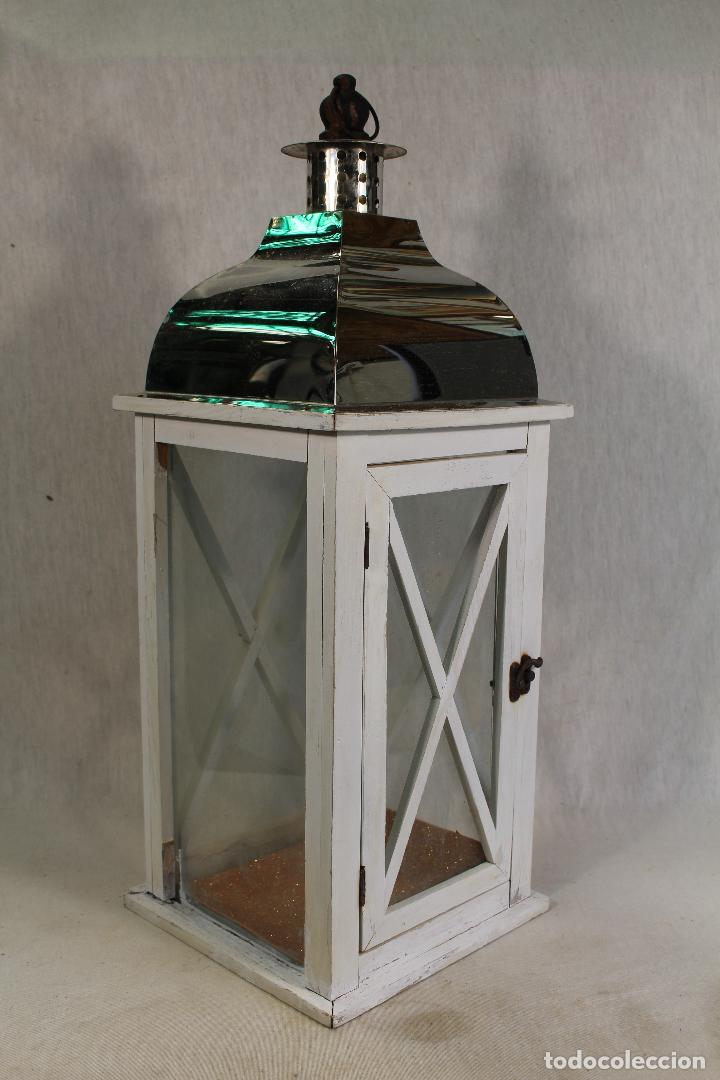 Vintage: farol en madera y metal - Foto 5