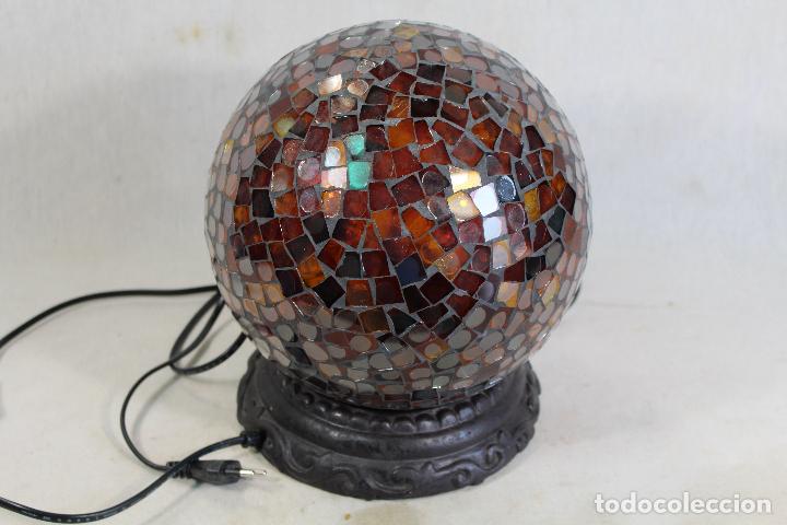 Vintage: lampara globo con cristales - Foto 2