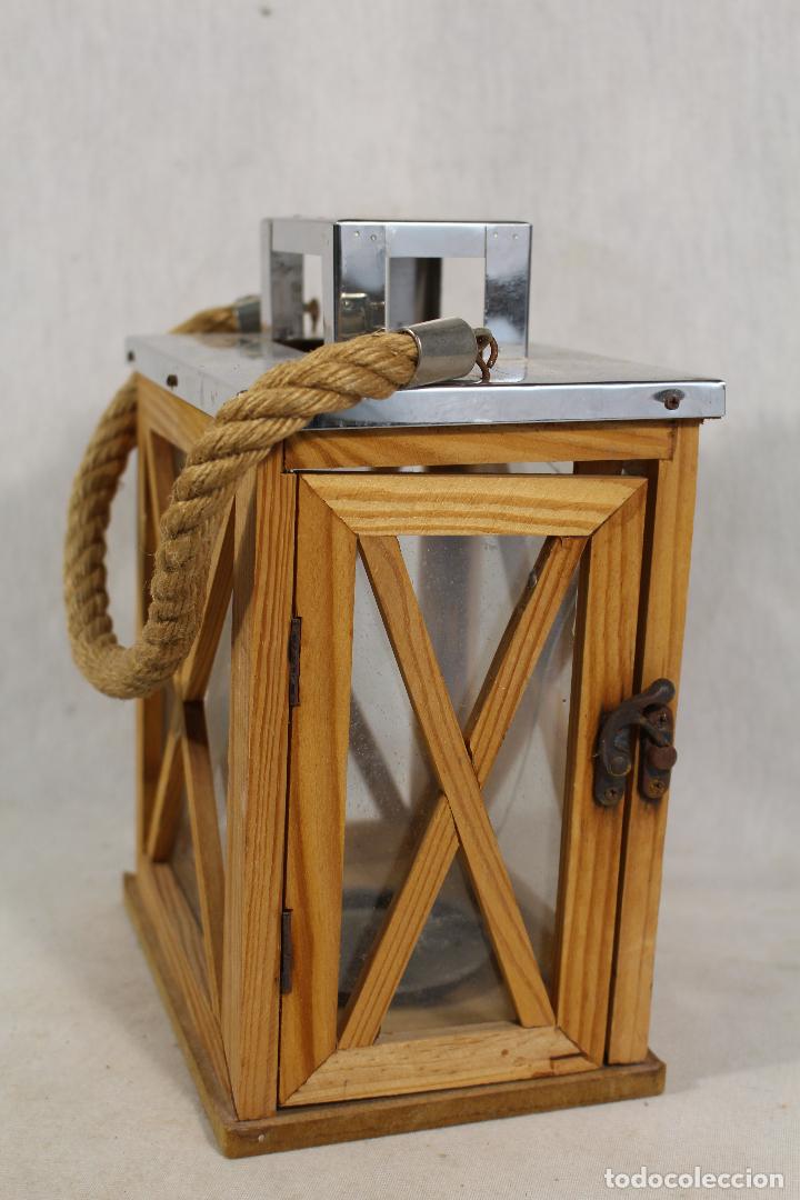 Vintage: farol en madera y metal - Foto 3