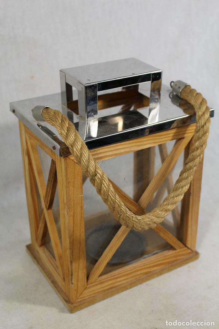 Vintage: farol en madera y metal - Foto 5