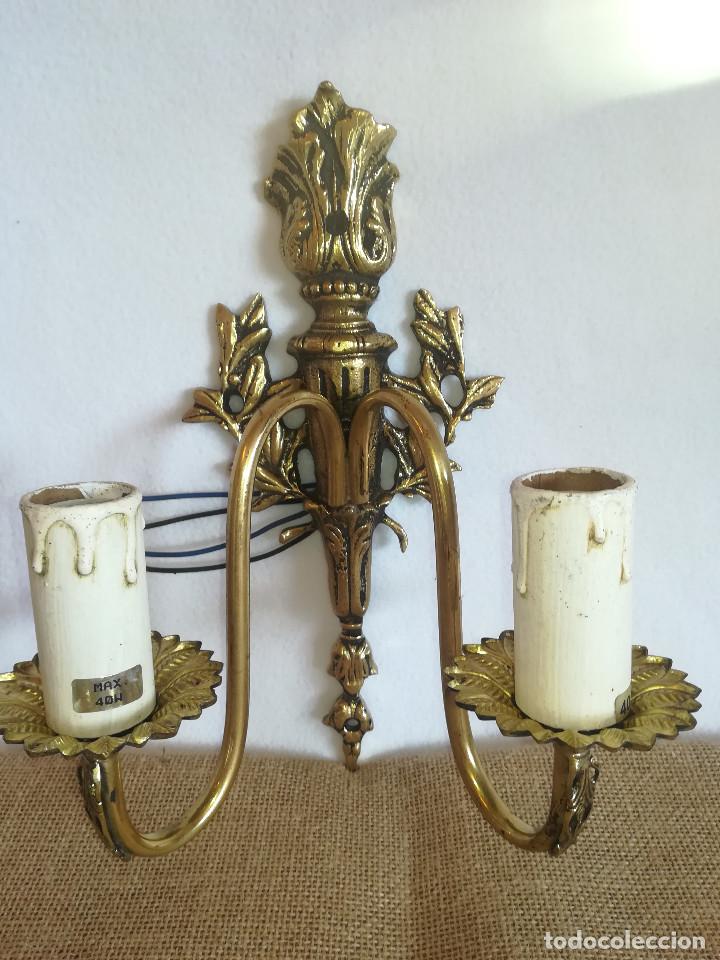 Vintage: APLIQUE DE PARED. LATON. - Foto 1