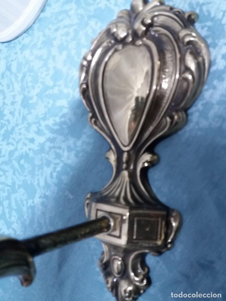 Vintage: PAREJA DE APLIQUES PARED BRONCE - Foto 4