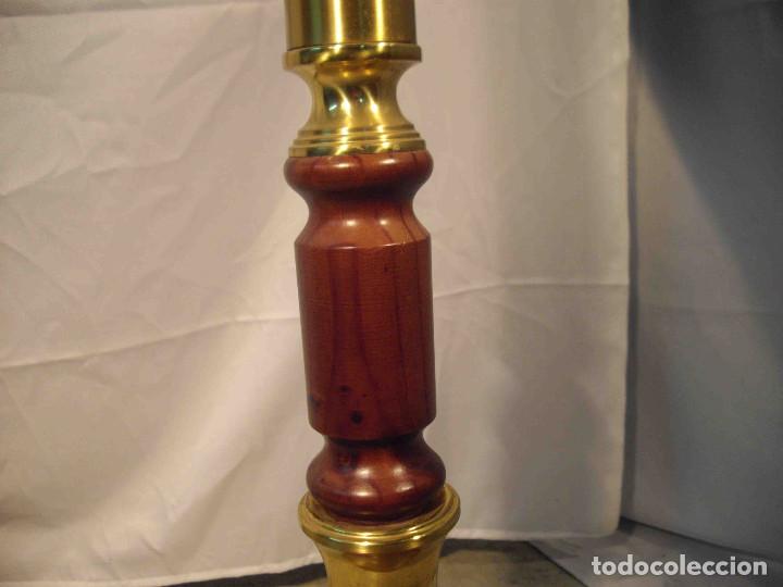 Vintage: PIE LAMPARA DE SUELO METAL MADERA - Foto 4