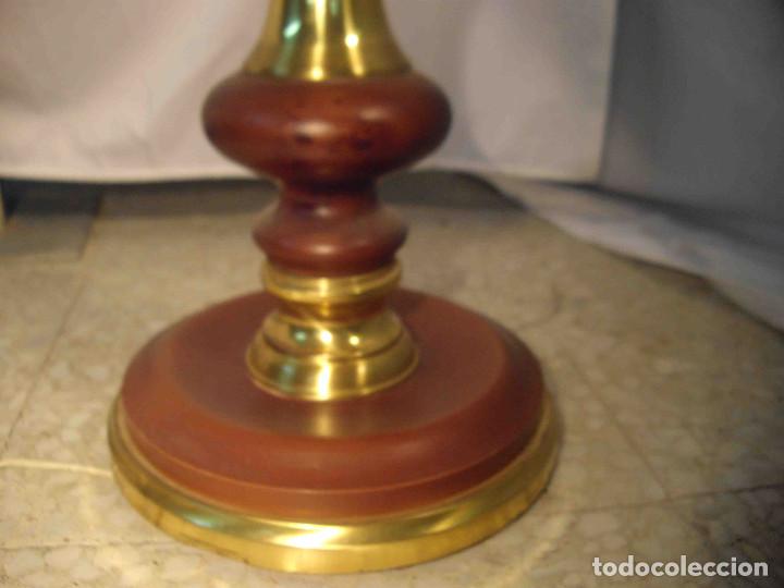 Vintage: PIE LAMPARA DE SUELO METAL MADERA - Foto 5