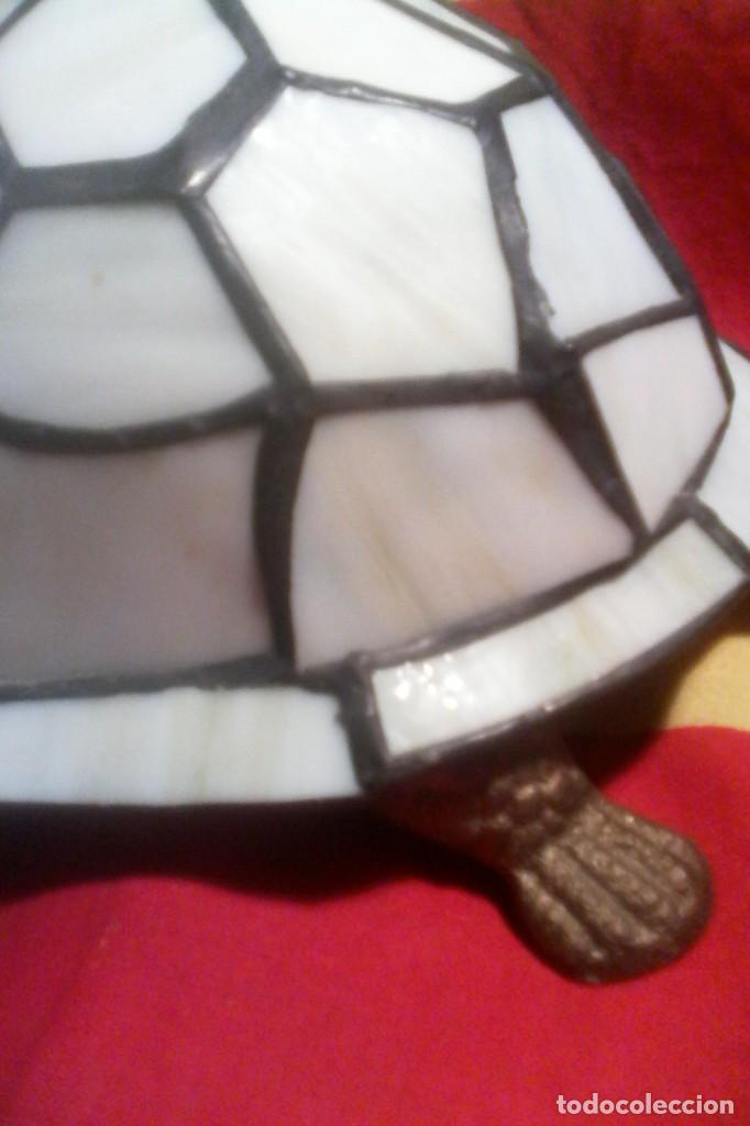 Vintage: LAMPARA VITRAL NACAR - TORTUGA . - Foto 5