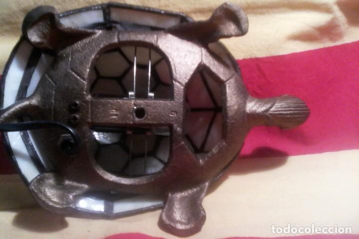 Vintage: LAMPARA VITRAL NACAR - TORTUGA . - Foto 6