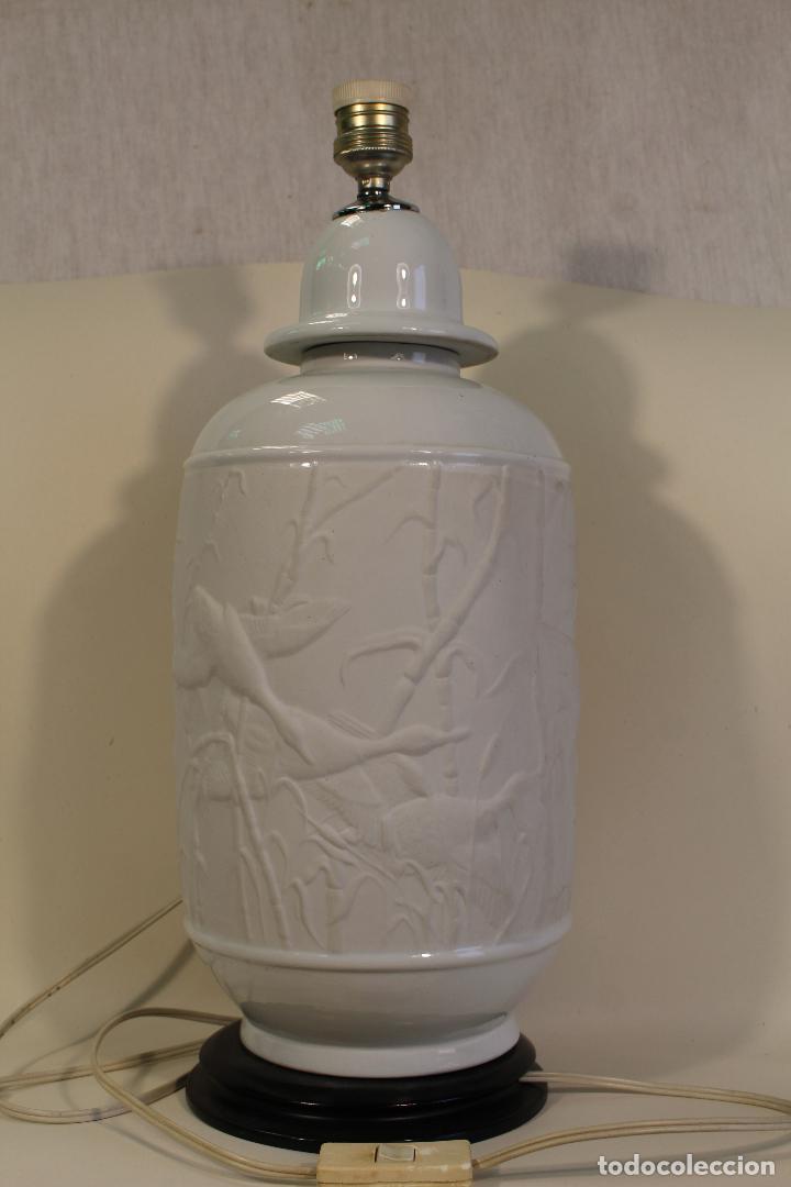 Vintage: lampara sobremesa en porcelana - Foto 5