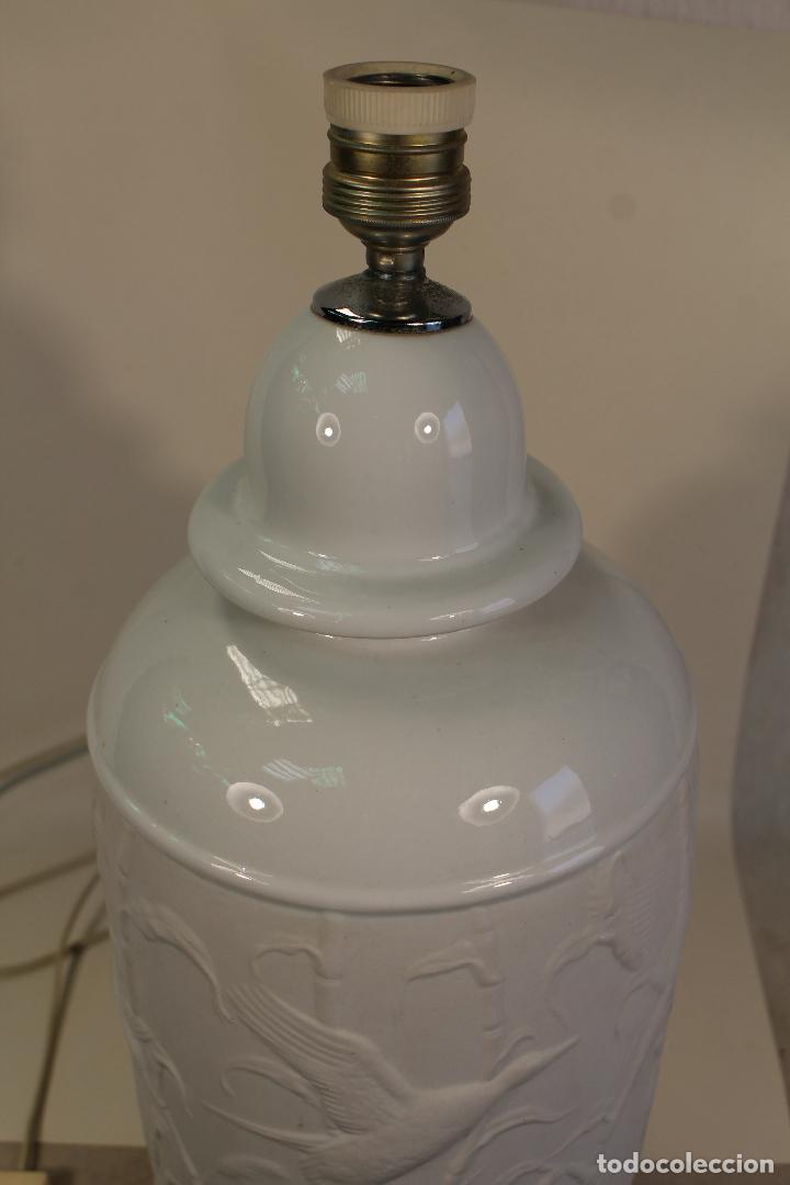 Vintage: lampara sobremesa en porcelana - Foto 6