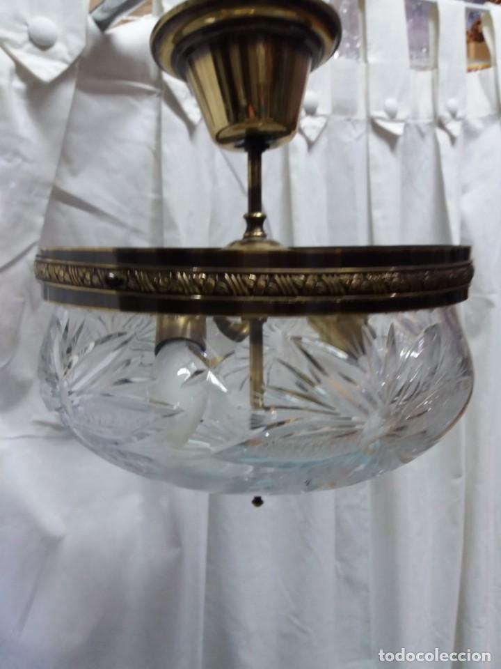 Vintage: L&Aacute;MPARA CRISTAL BOHEMIA - Foto 3