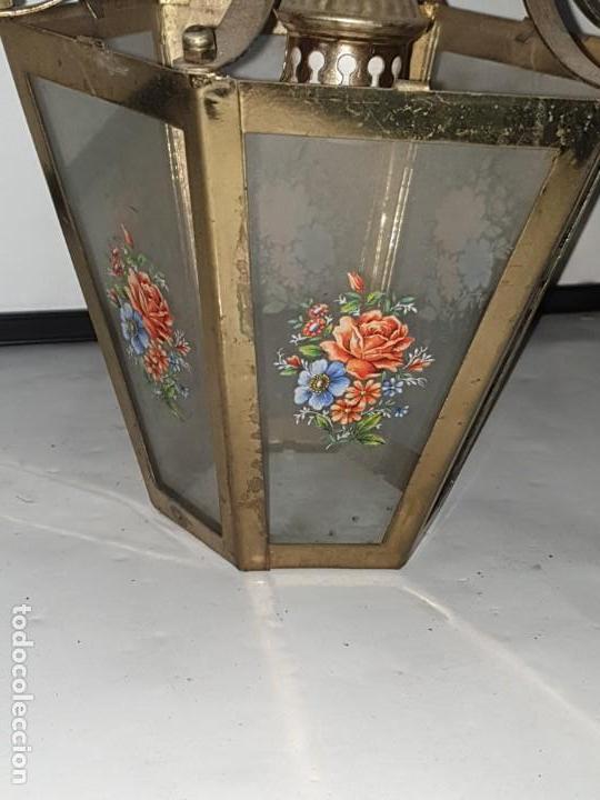 Vintage: FAROL CRISTAL METAL DECORADO - Foto 2