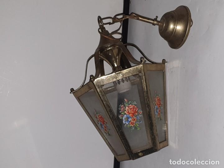 Vintage: FAROL CRISTAL METAL DECORADO - Foto 4