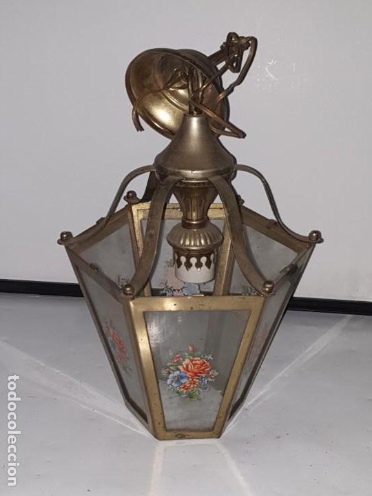 Vintage: FAROL CRISTAL METAL DECORADO - Foto 5