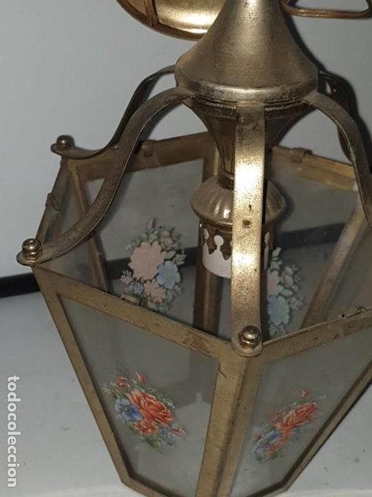 Vintage: FAROL CRISTAL METAL DECORADO - Foto 6