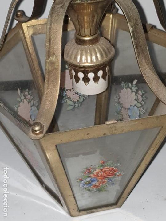 Vintage: FAROL CRISTAL METAL DECORADO - Foto 7