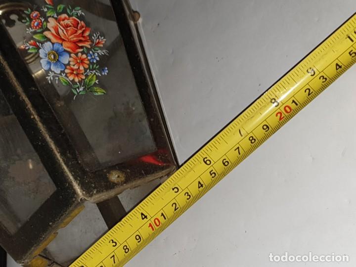 Vintage: FAROL CRISTAL METAL DECORADO - Foto 10