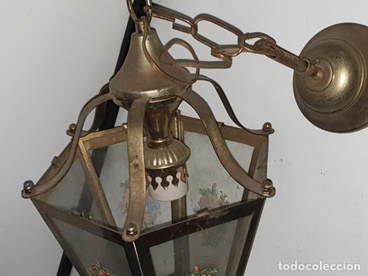 Vintage: FAROL CRISTAL METAL DECORADO - Foto 9