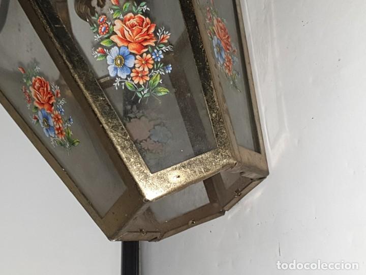 Vintage: FAROL CRISTAL METAL DECORADO - Foto 8