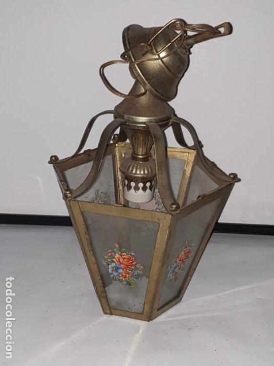 Vintage: FAROL CRISTAL METAL DECORADO - Foto 3