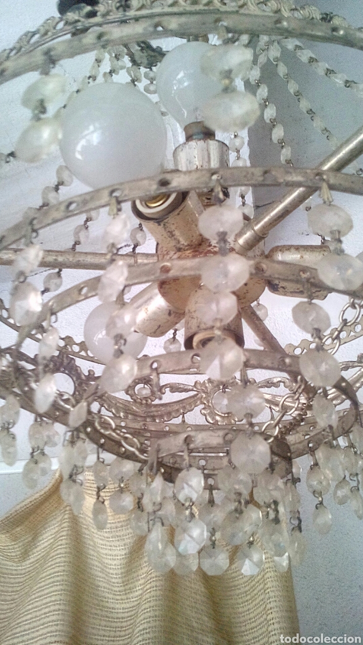 Vintage: Lampara de cristales - Foto 7