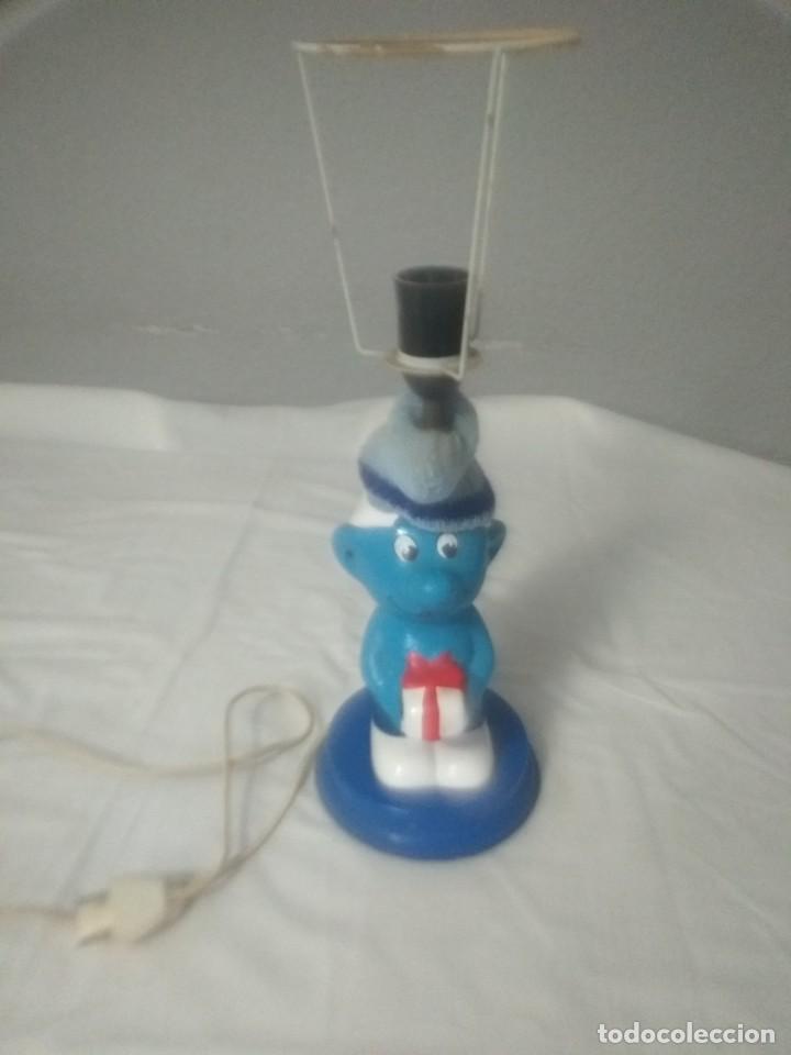 Vintage: L&aacute;mpara de los pitufos - Foto 1