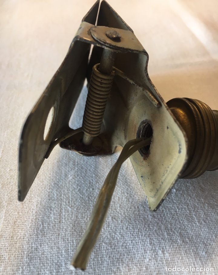 Vintage: PORTAL&Aacute;MPARAS CON PINZA 9 cm - Foto 3