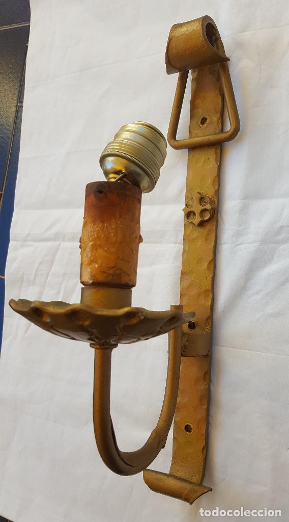 Vintage: APLIQUE DE FORJA DORADO A&Ntilde;OS 60 - Foto 3