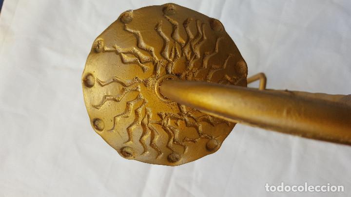 Vintage: APLIQUE DE FORJA DORADO A&Ntilde;OS 60 - Foto 5
