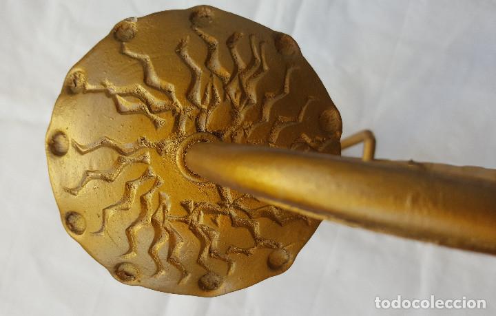 Vintage: APLIQUE DE FORJA DORADO A&Ntilde;OS 60 - Foto 6