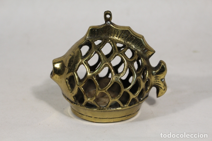 Vintage: pez farol en bronce - Foto 1
