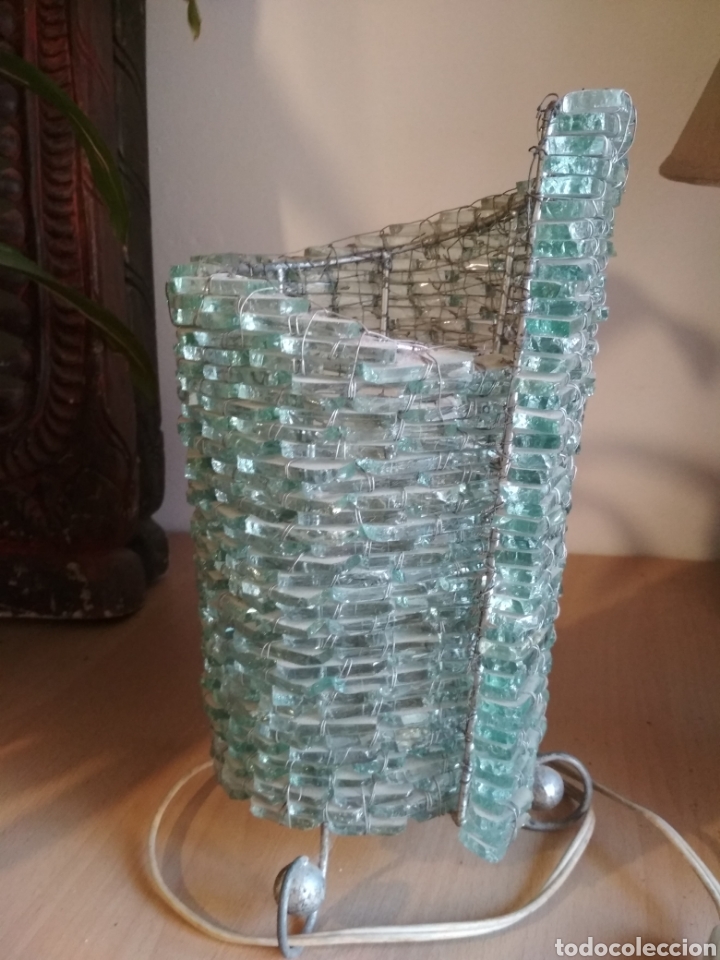 Vintage: L&aacute;mpara sobremesa cuentas cristal - Foto 1