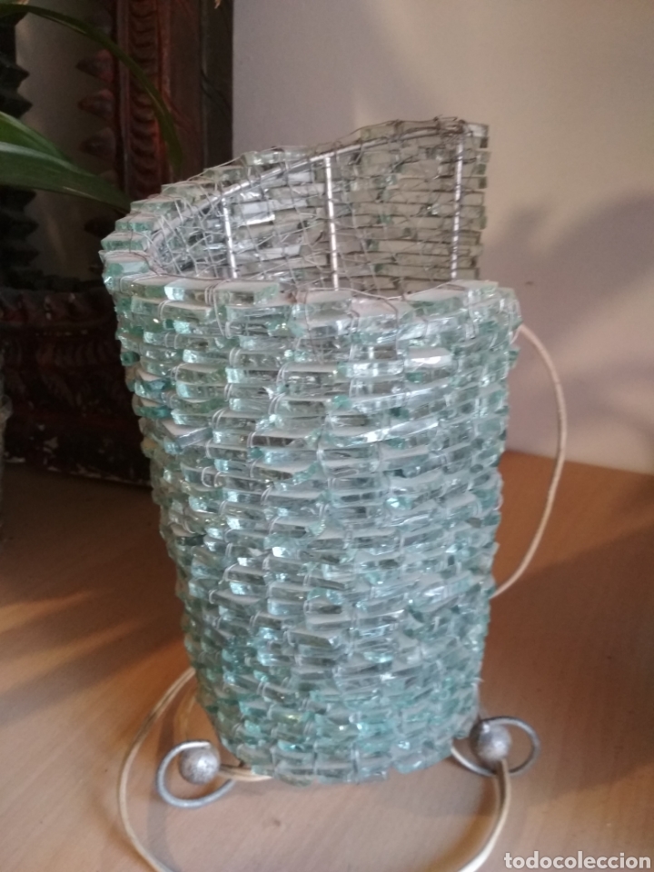 Vintage: L&aacute;mpara sobremesa cuentas cristal - Foto 2