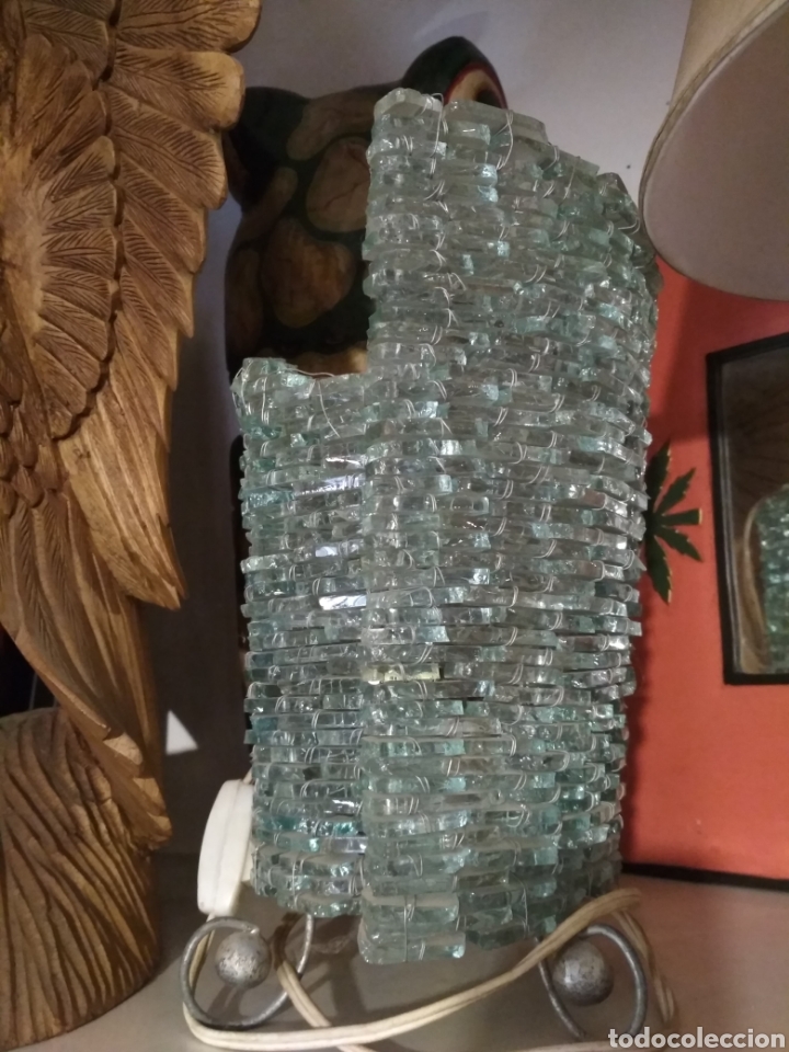 Vintage: L&aacute;mpara sobremesa cuentas cristal - Foto 4