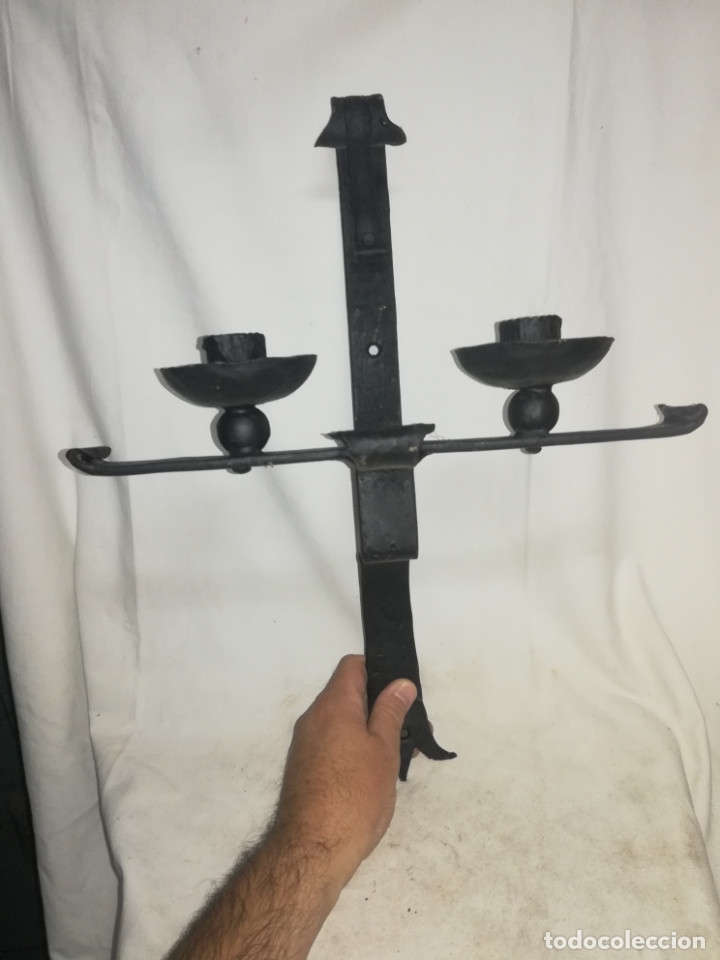 Vintage: CANDELABRO ANTIGUO DE FORJA. - Foto 1