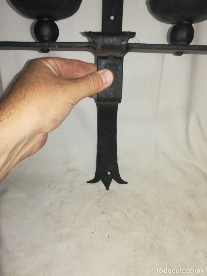 Vintage: CANDELABRO ANTIGUO DE FORJA. - Foto 3