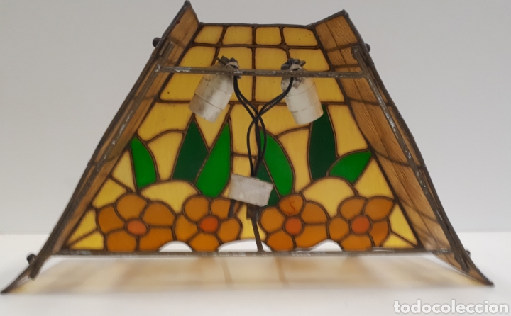 Vintage: Lampara aplique emplomada - Foto 4
