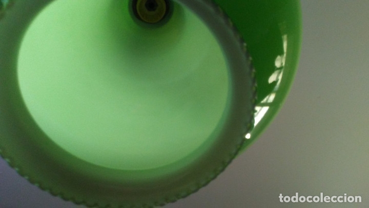 Vintage: L&Aacute;MPARA ART DECO VERDE - Foto 3