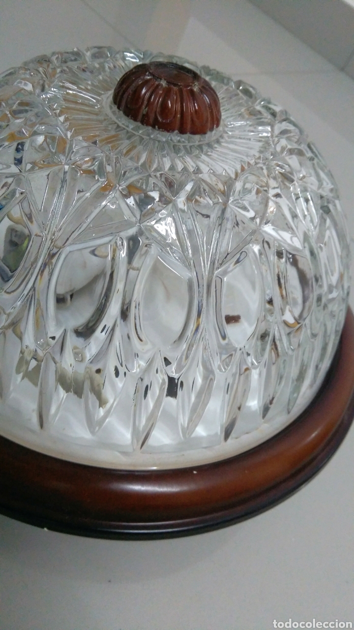 Vintage: L&aacute;mpara cristal tallado - Foto 3